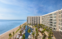 hilton cancun beach aerial pool view